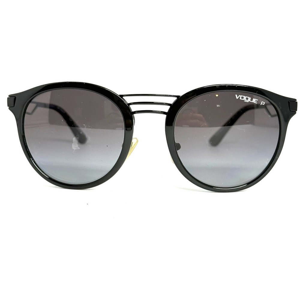 Vogue VO5422-S Black Round Polarized Sunglasses Triple Bridge W44/T3 50-22 135
